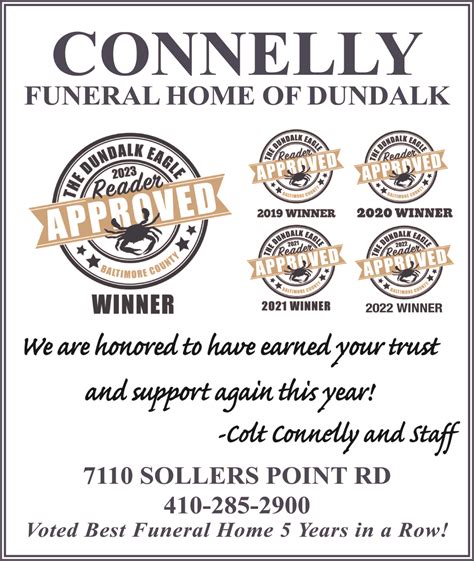 and Angelina, grandchildren Austin and Emily, brothers Rob and Ken, and many loving cousins and friends. . Connelly funeral home dundalk